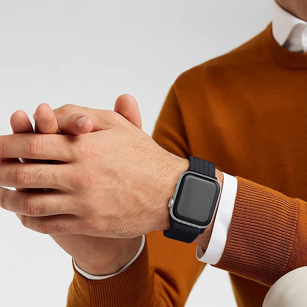 Braided Weave Band - Apple Watch 1/2/3/4/5/6/7/8/9/10/11/SE/SE2/SE3/Ultra 1/Ultra 2/Ultra 3 - 42/44/45/46/49 MM - Charcoal