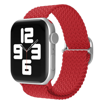 Braided Weave Strap - Apple Watch 1/2/3/4/5/6/7/8/9/10/11/SE/SE2/SE3/Ultra 1/Ultra 2/Ultra 3 - 42/44/45/46/49 MM - Red