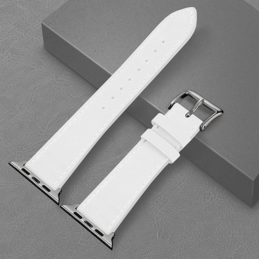 Curea Leather Heritage - Apple Watch 1/2/3/4/5/6/7/8/9/10/11/SE/SE2/SE3 - 38/40/41/42 MM - Alb
