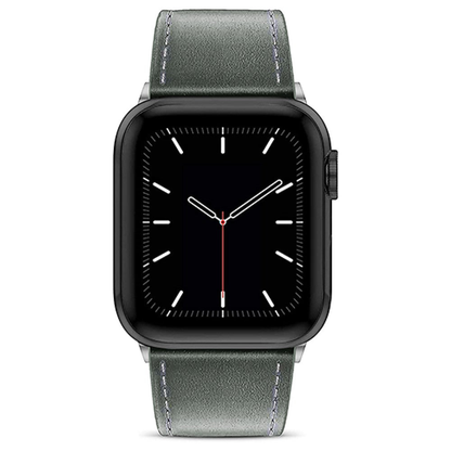 Leather Heritage Strap - Apple Watch 1/2/3/4/5/6/7/8/9/10/11/SE/SE2/SE3/Ultra 1/Ultra 2/Ultra 3 - 42/44/45/46/49 MM - Grey/White