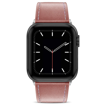 Leather Heritage Strap - Apple Watch 1/2/3/4/5/6/7/8/9/10/11/SE/SE2/SE3/Ultra 1/Ultra 2/Ultra 3 - 42/44/45/46/49 MM - Pink/White