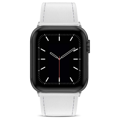 Curea Leather Heritage - Apple Watch 1/2/3/4/5/6/7/8/9/10/11/SE/SE2/SE3/Ultra 1/Ultra 2/Ultra 3 - 42/44/45/46/49 MM - Alb
