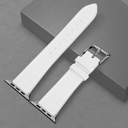 Curea Leather Heritage - Apple Watch 1/2/3/4/5/6/7/8/9/10/11/SE/SE2/SE3/Ultra 1/Ultra 2/Ultra 3 - 42/44/45/46/49 MM - Alb
