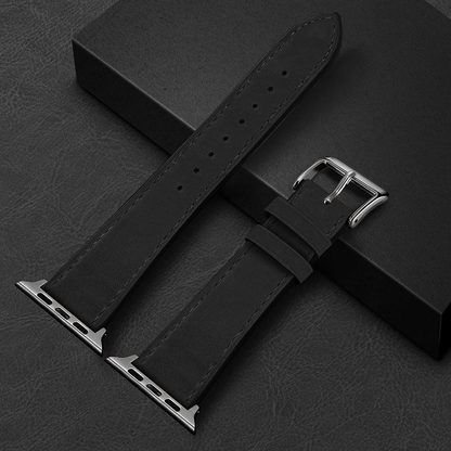 Curea Leather Heritage - Apple Watch 1/2/3/4/5/6/7/8/9/10/11/SE/SE2/SE3 - 38/40/41/42 MM - Negru
