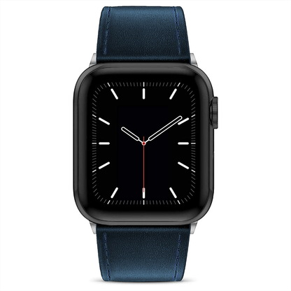 Curea Leather Heritage - Apple Watch 1/2/3/4/5/6/7/8/9/10/11/SE/SE2/SE3 - 38/40/41/42 MM - Albastru