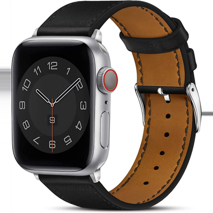 Curea Leather Heritage - Apple Watch 1/2/3/4/5/6/7/8/9/10/11/SE/SE2/SE3/Ultra 1/Ultra 2/Ultra 3 - 42/44/45/46/49 MM - Negru