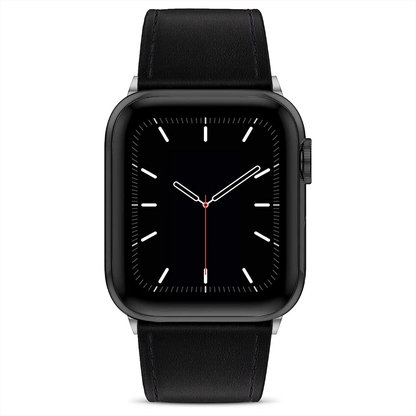 Curea Leather Heritage - Apple Watch 1/2/3/4/5/6/7/8/9/10/11/SE/SE2/SE3/Ultra 1/Ultra 2/Ultra 3 - 42/44/45/46/49 MM - Negru
