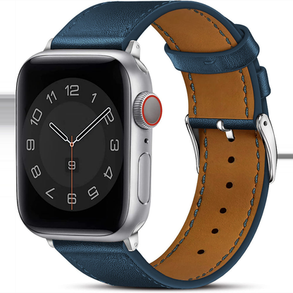 Leather Heritage Strap - Apple Watch 1/2/3/4/5/6/7/8/9/10/11/SE/SE2/SE3/Ultra 1/Ultra 2/Ultra 3 - 42/44/45/46/49 MM - Blue