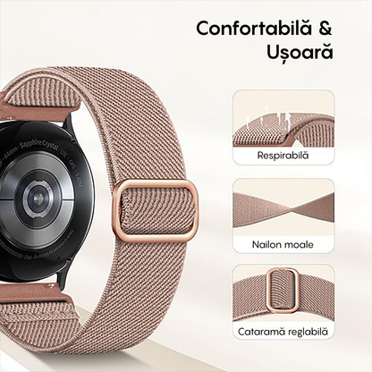 Curea Braided Classic - Honor Watch GS 4/GS 3/GS 3i/4 Pro/GS Pro/Magic 2 46mm/Magic 1/Dream - 22mm - Pink Sand