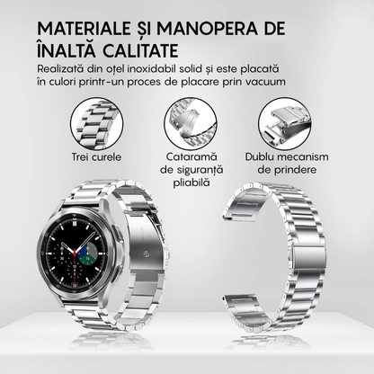 Curea Metallic Link - Huawei Watch GT4 46mm/4/4Pro/Ultimate/GT3 SE/Buds/3 Pro New/GT3 Pro 46mm/GT Runner/GT3/3/3Pro/GT2 Pro/GT2e/GT 42mm/GT2 46mm - 22mm - Silver