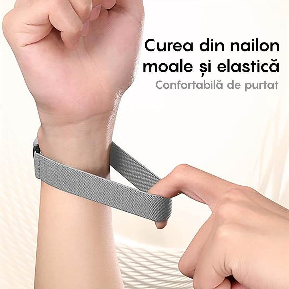 Curea Braided Classic - Huawei Watch GT4 46mm/4/4Pro/Ultimate/GT3 SE/Buds/3 Pro New/GT3 Pro 46mm/GT Runner/GT3/3/3Pro/GT2 Pro/GT2e/GT 42mm/GT2 46mm - 22mm - Gri