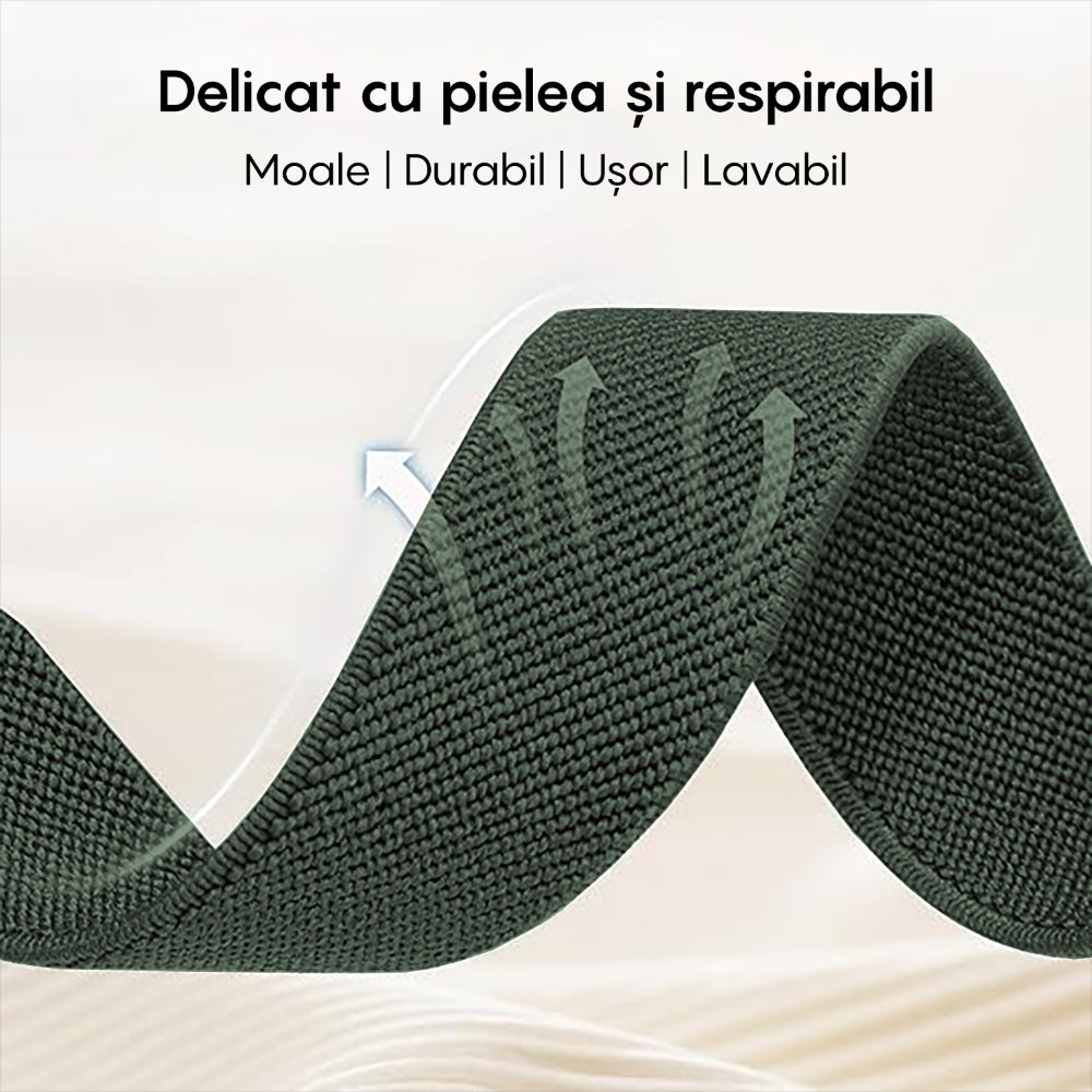 Curea Braided Classic - Huawei Watch GT4 46mm/4/4Pro/Ultimate/GT3 SE/Buds/3 Pro New/GT3 Pro 46mm/GT Runner/GT3/3/3Pro/GT2 Pro/GT2e/GT 42mm/GT2 46mm - 22mm - Verde