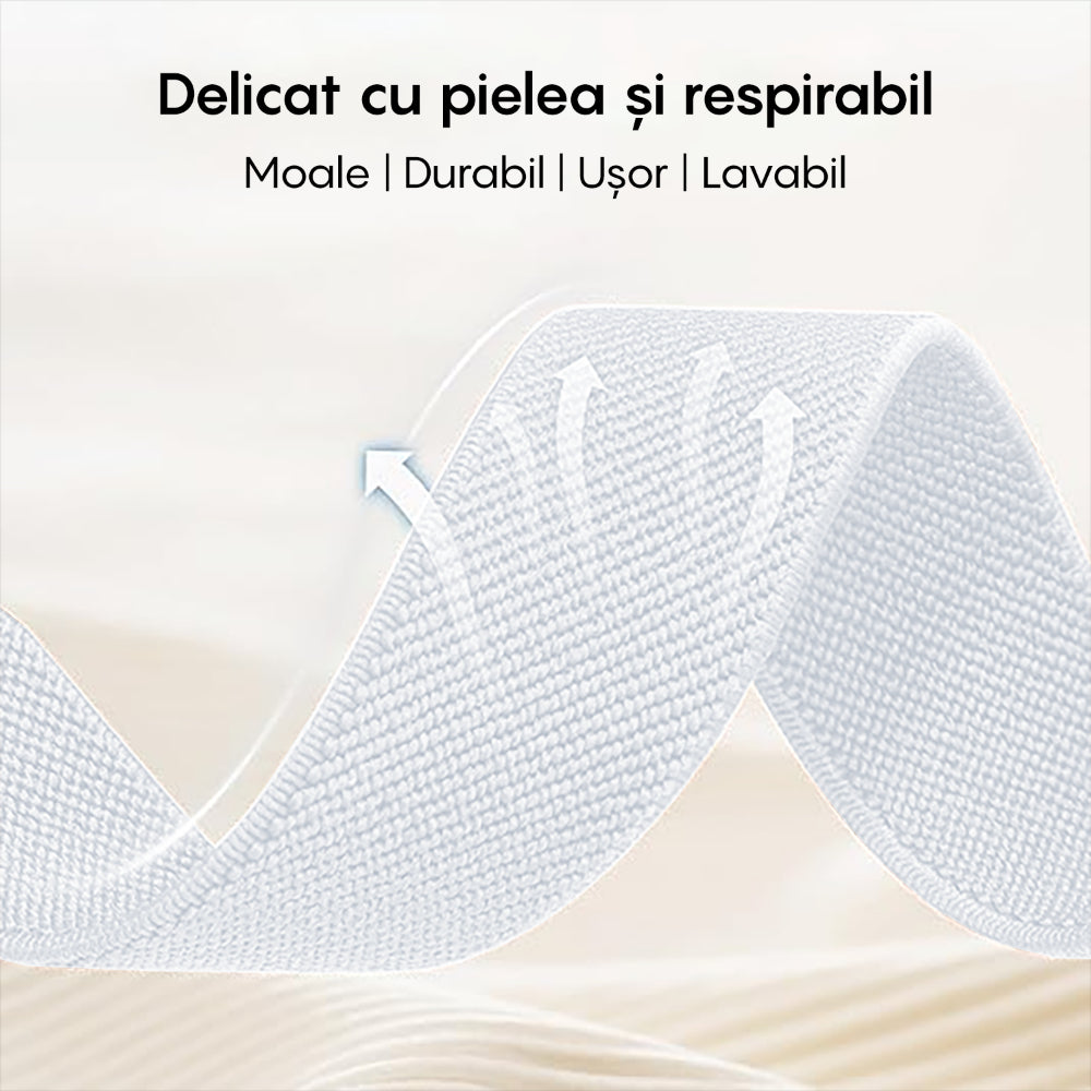 Curea Braided Classic - Huawei Watch GT4 46mm/4/4Pro/Ultimate/GT3 SE/Buds/3 Pro New/GT3 Pro 46mm/GT Runner/GT3/3/3Pro/GT2 Pro/GT2e/GT 42mm/GT2 46mm - 22mm - Alb
