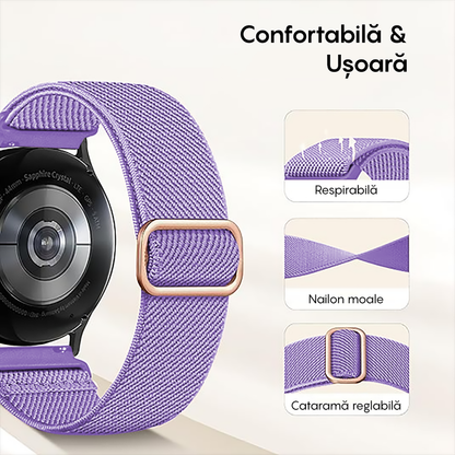 Curea Braided Classic - Huawei Watch GT4 46mm/4/4Pro/Ultimate/GT3 SE/Buds/3 Pro New/GT3 Pro 46mm/GT Runner/GT3/3/3Pro/GT2 Pro/GT2e/GT 42mm/GT2 46mm - 22mm - Mov