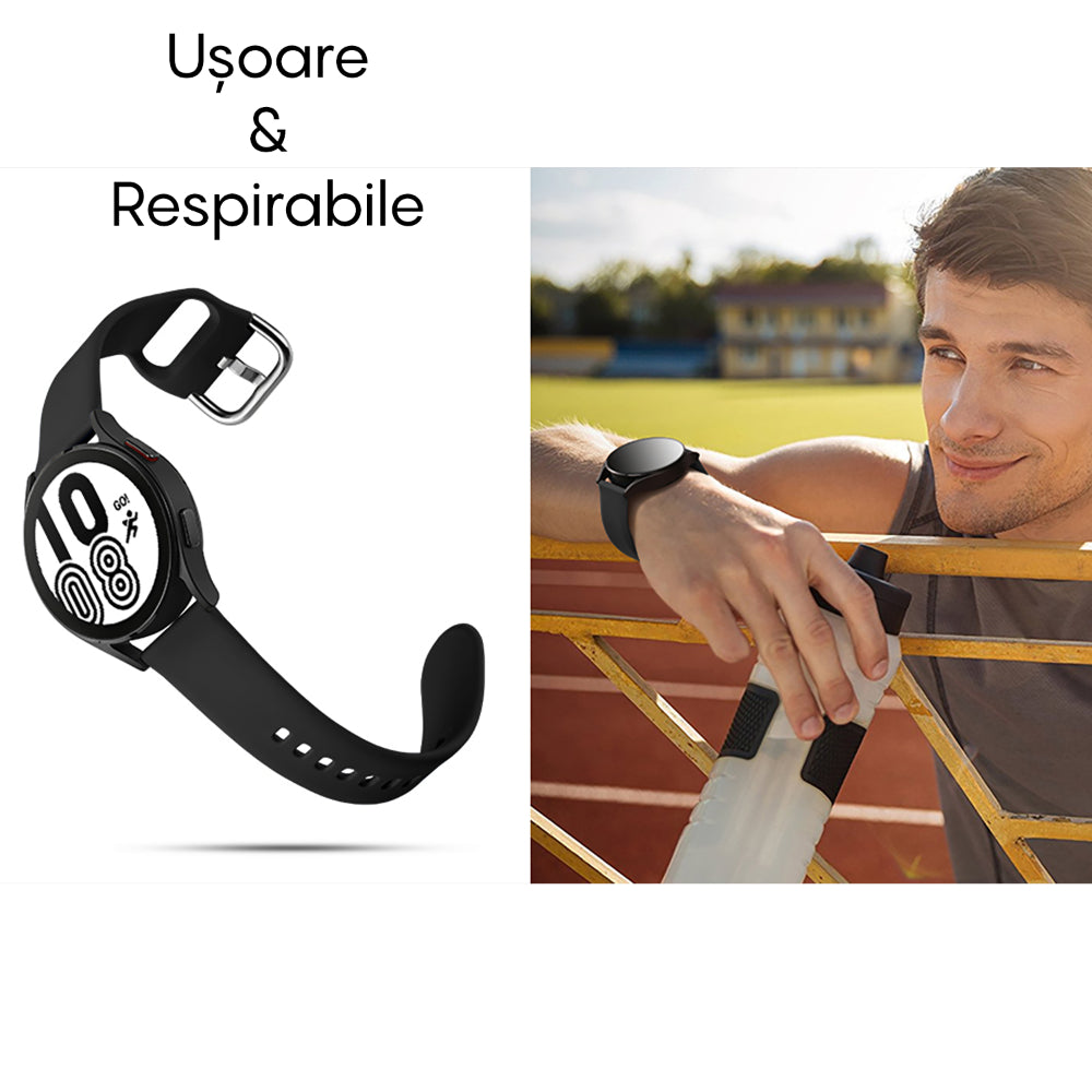 Curea Silicone Classic - Huawei Watch GT4 46mm/4/4Pro/Ultimate/GT3 SE/Buds/3 Pro New/GT3 Pro 46mm/GT Runner/GT3/3/3Pro/GT2 Pro/GT2e/GT 42mm/GT2 46mm - 22mm - Negru