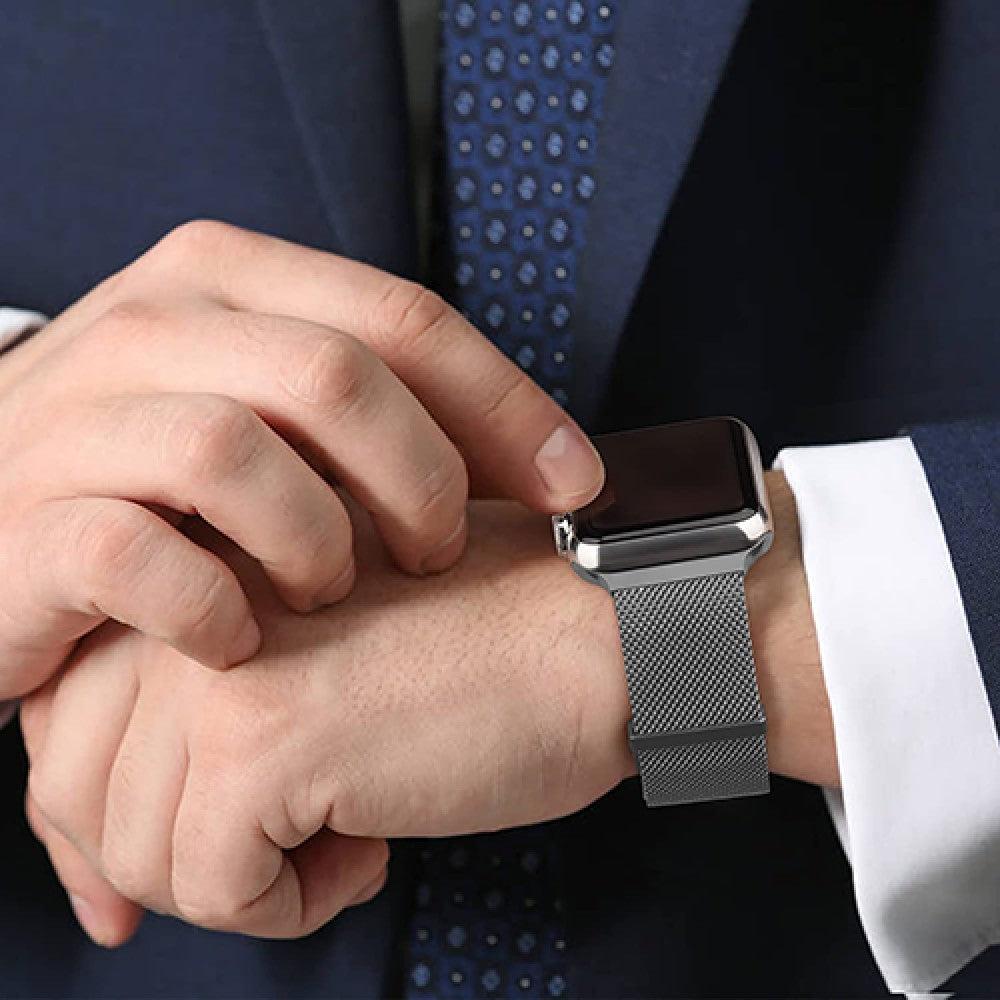 Curea Milanese Duo - Apple Watch 1/2/3/4/5/6/7/8/9/10/11/SE/SE2/SE3 - 38/40/41/42 MM - Silver