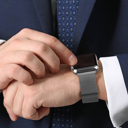 Curea Milanese Duo - Apple Watch 1/2/3/4/5/6/7/8/9/10/11/SE/SE2/SE3 - 38/40/41/42 MM - Silver