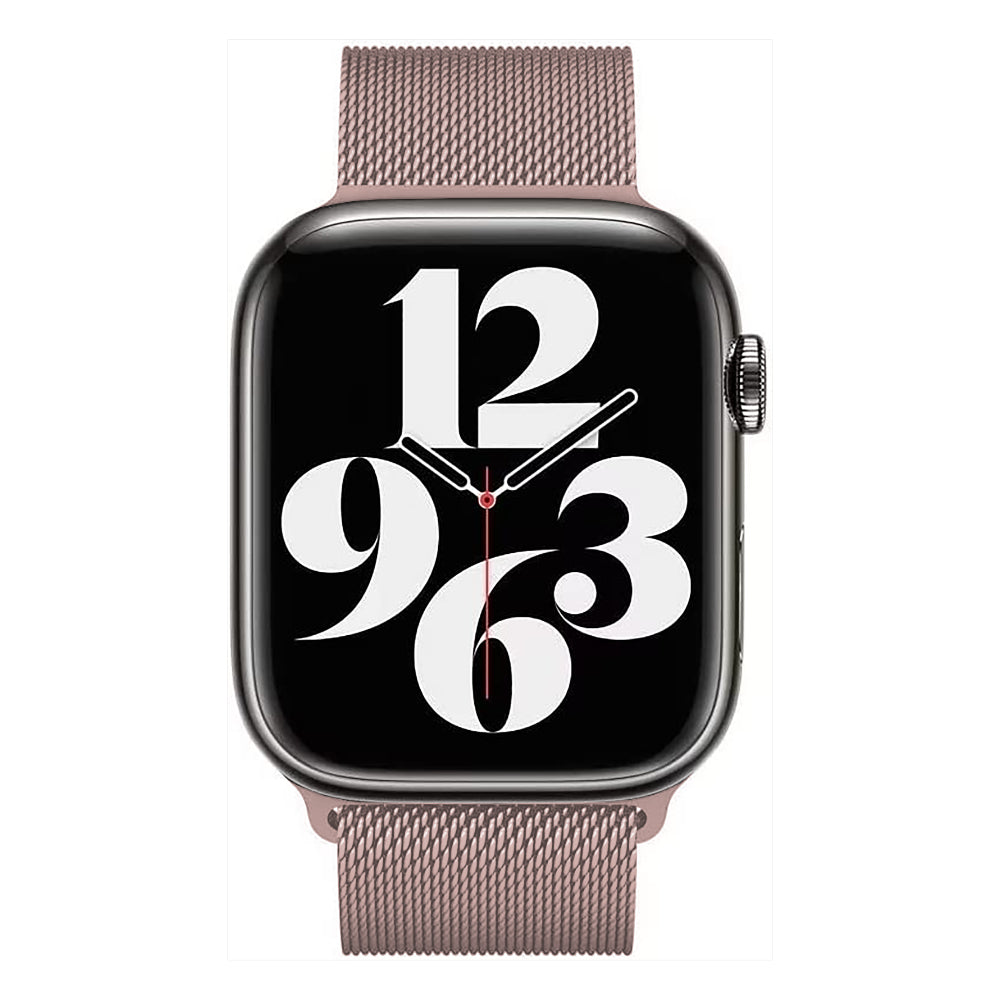 Curea Milanese Duo - Apple Watch 1/2/3/4/5/6/7/8/9/10/11/SE/SE2/SE3/Ultra 1/Ultra 2/Ultra 3 - 42/44/45/46/49 MM - Rose Pink