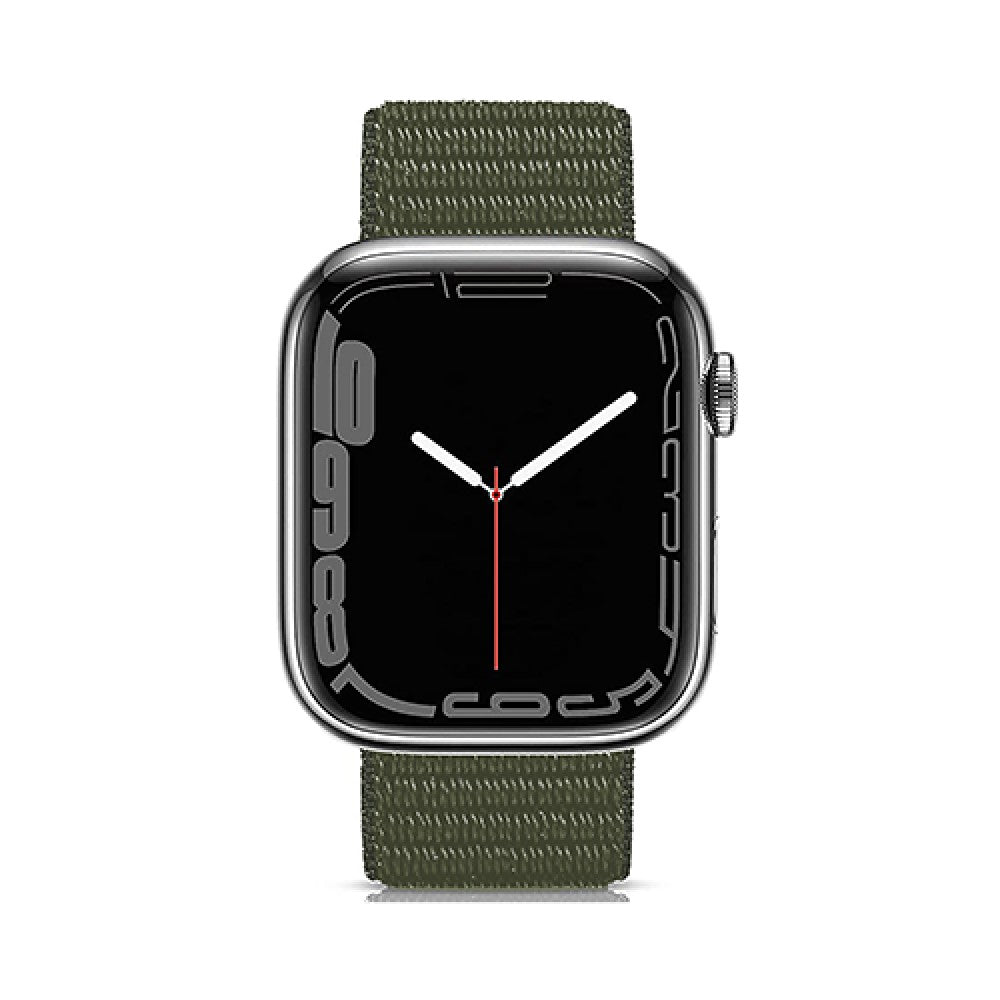 Curea Nylon Sport - Apple Watch 1/2/3/4/5/6/7/8/9/10/11/SE/SE2/SE3 - 38/40/41/42 MM - Army Green