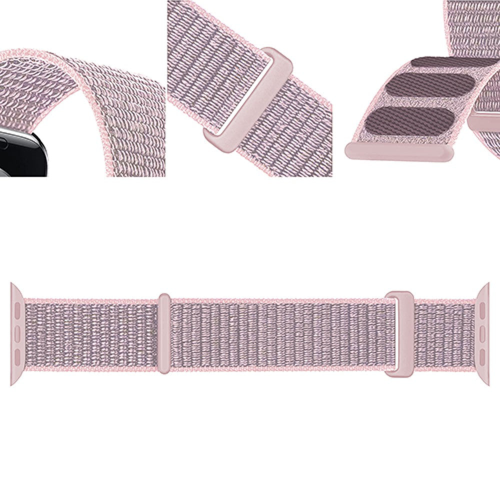 Curea Nylon Sport - Apple Watch 1/2/3/4/5/6/7/8/9/10/11/SE/SE2/SE3 - 38/40/41/42 MM - Light Pink