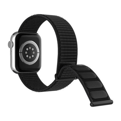 Curea Nylon Sport - Apple Watch 1/2/3/4/5/6/7/8/9/10/11/SE/SE2/SE3 - 38/40/41/42 MM - Black