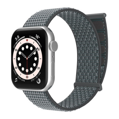 Curea Nylon Sport - Apple Watch 1/2/3/4/5/6/7/8/9/10/11/SE/SE2/SE3 - 38/40/41/42 MM - Ash Gray