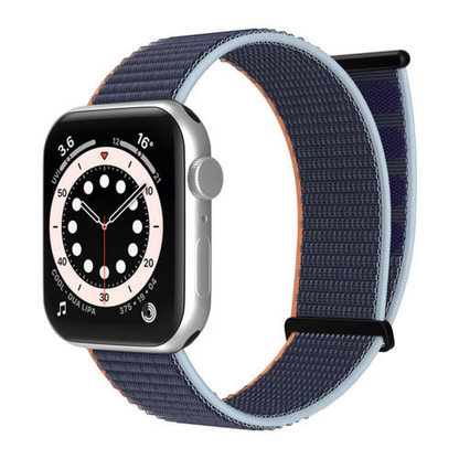 Curea Nylon Sport - Apple Watch 1/2/3/4/5/6/7/8/9/10/11/SE/SE2/SE3 - 38/40/41/42 MM - Dark Navy Blue