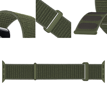 Curea Nylon Sport - Apple Watch 1/2/3/4/5/6/7/8/9/10/11/SE/SE2/SE3/Ultra 1/Ultra 2/Ultra 3 - 42/44/45/46/49 MM - Army Green