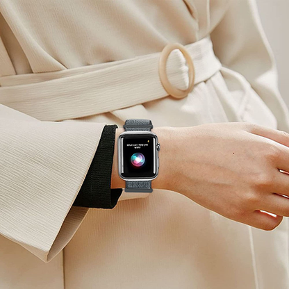 Curea Nylon Sport - Apple Watch 1/2/3/4/5/6/7/8/9/10/11/SE/SE2/SE3/Ultra 1/Ultra 2/Ultra 3 - 42/44/45/46/49 MM - Ash Gray