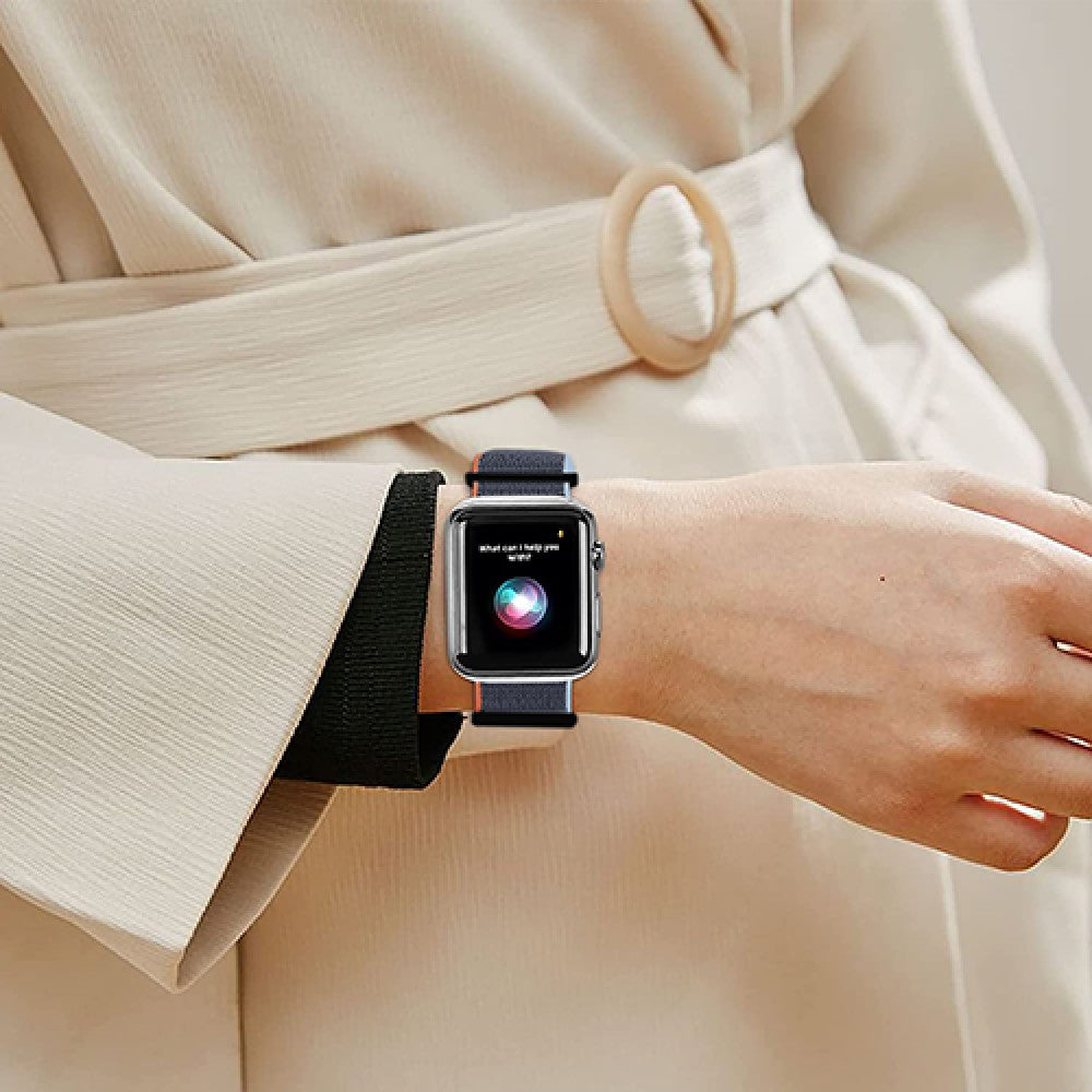 Curea Nylon Sport - Apple Watch 1/2/3/4/5/6/7/8/9/10/11/SE/SE2/SE3/Ultra 1/Ultra 2/Ultra 3 - 42/44/45/46/49 MM - Dark Navy Blue