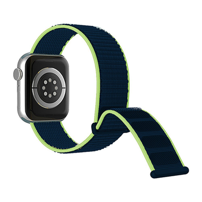 Nylon Sport Strap - Apple Watch 1/2/3/4/5/6/7/8/9/10/11/SE/SE2/SE3/Ultra 1/Ultra 2/Ultra 3 - 42/44/45/46/49 MM - Blue Lime
