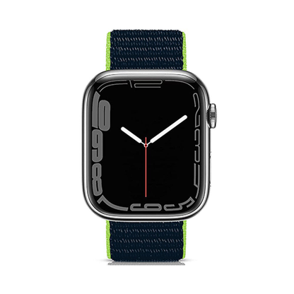 Nylon Sport Strap - Apple Watch 1/2/3/4/5/6/7/8/9/10/11/SE/SE2/SE3/Ultra 1/Ultra 2/Ultra 3 - 42/44/45/46/49 MM - Blue Lime