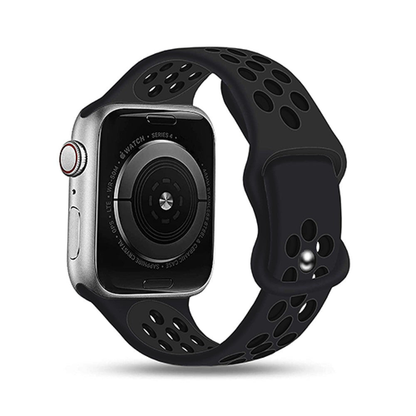 Curea Silicone Flex Loop - Apple Watch 1/2/3/4/5/6/7/8/9/10/11/SE/SE2/SE3 - 38/40/41/42 MM - Black