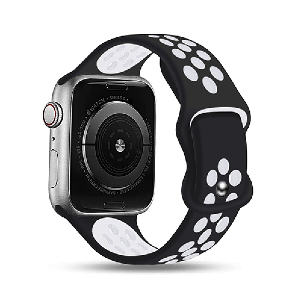 Curea Silicone Flex Loop - Apple Watch 1/2/3/4/5/6/7/8/9/10/11/SE/SE2/SE3/Ultra 1/Ultra 2/Ultra 3 - 42/44/45/46/49 MM - Black/White