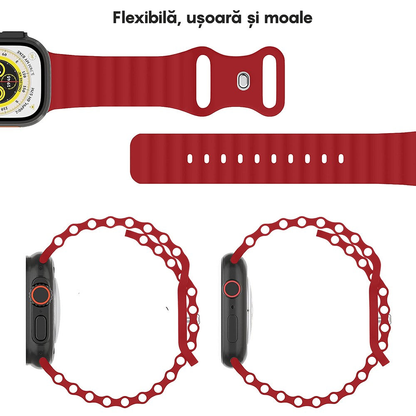 Ocean Explorer Strap - Apple Watch 1/2/3/4/5/6/7/8/9/10/11/SE/SE2/SE3 - 38/40/41/42 MM - Red