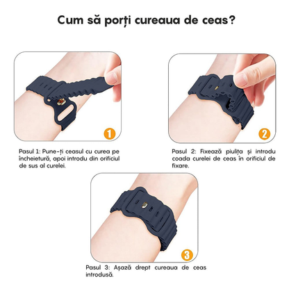 Curea Ocean Explorer - Apple Watch 1/2/3/4/5/6/7/8/9/10/11/SE/SE2/SE3/Ultra 1/Ultra 2/Ultra 3 - 42/44/45/46/49 MM - Midnight Blue