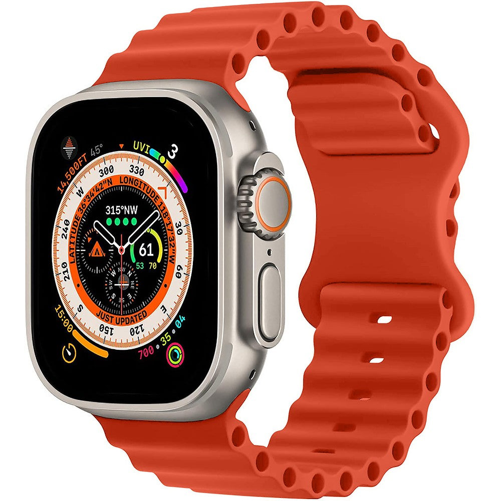 Curea Ocean Explorer - Apple Watch 1/2/3/4/5/6/7/8/9/10/11/SE/SE2/SE3/Ultra 1/Ultra 2/Ultra 3 - 42/44/45/46/49 MM - Portocaliu
