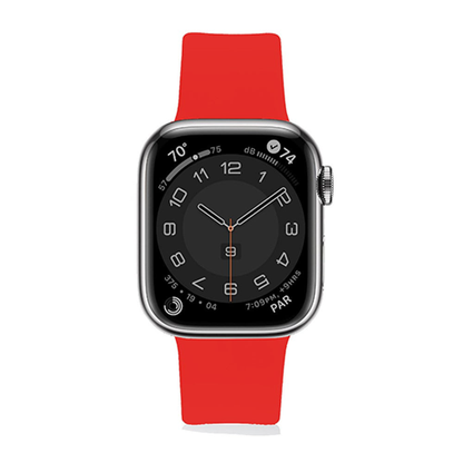 Curea Silicone Flex Loop - Apple Watch 1/2/3/4/5/6/7/8/9/10/11/SE/SE2/SE3 - 38/40/41/42 MM - Red