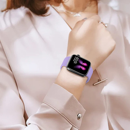 Curea Silicone Flex Loop - Apple Watch 1/2/3/4/5/6/7/8/9/10/11/SE/SE2/SE3 - 38/40/41/42 MM - Lillac