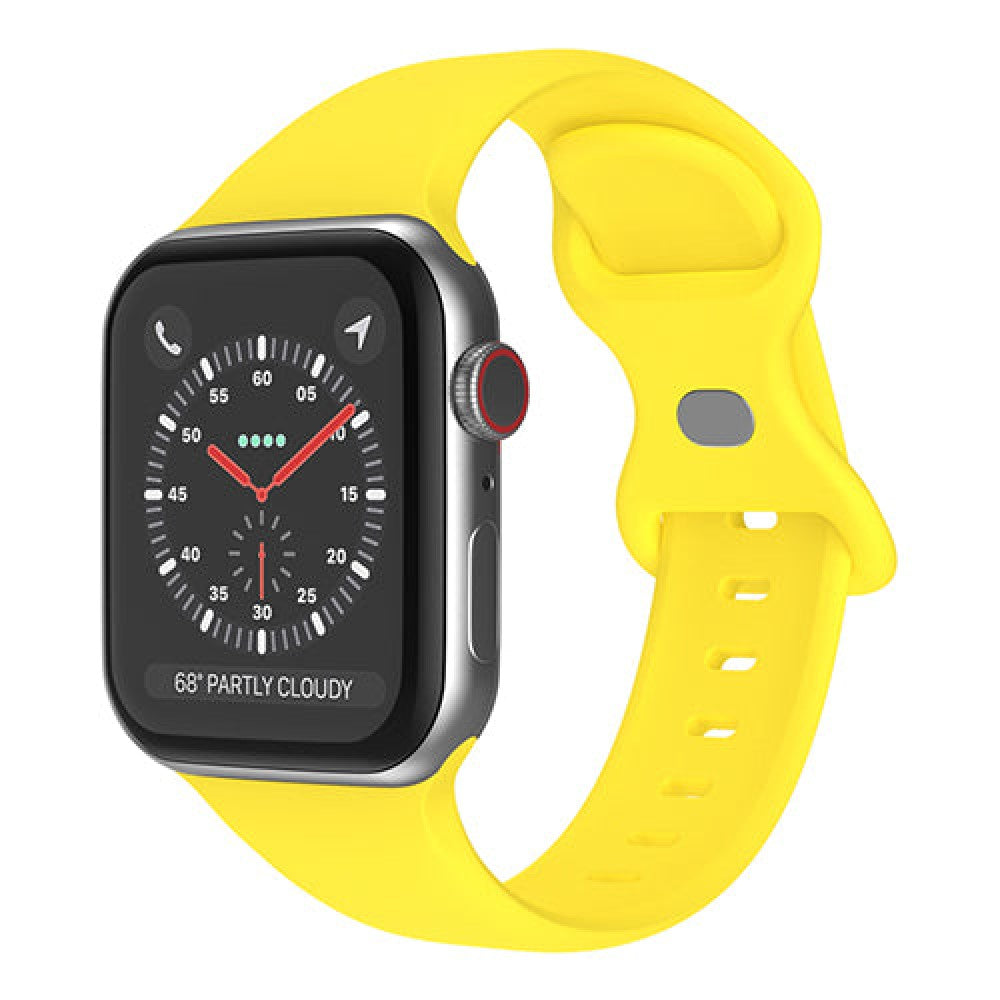 Curea Silicone Flex Loop - Apple Watch 1/2/3/4/5/6/7/8/9/10/11/SE/SE2/SE3 - 38/40/41/42 MM - Yellow