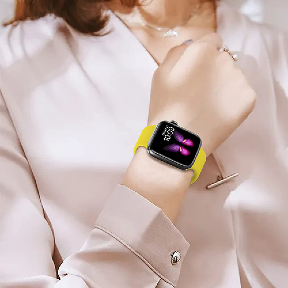 Silicone Flex Loop Strap - Apple Watch 1/2/3/4/5/6/7/8/9/10/11/SE/SE2/SE3 - 38/40/41/42 MM - Yellow