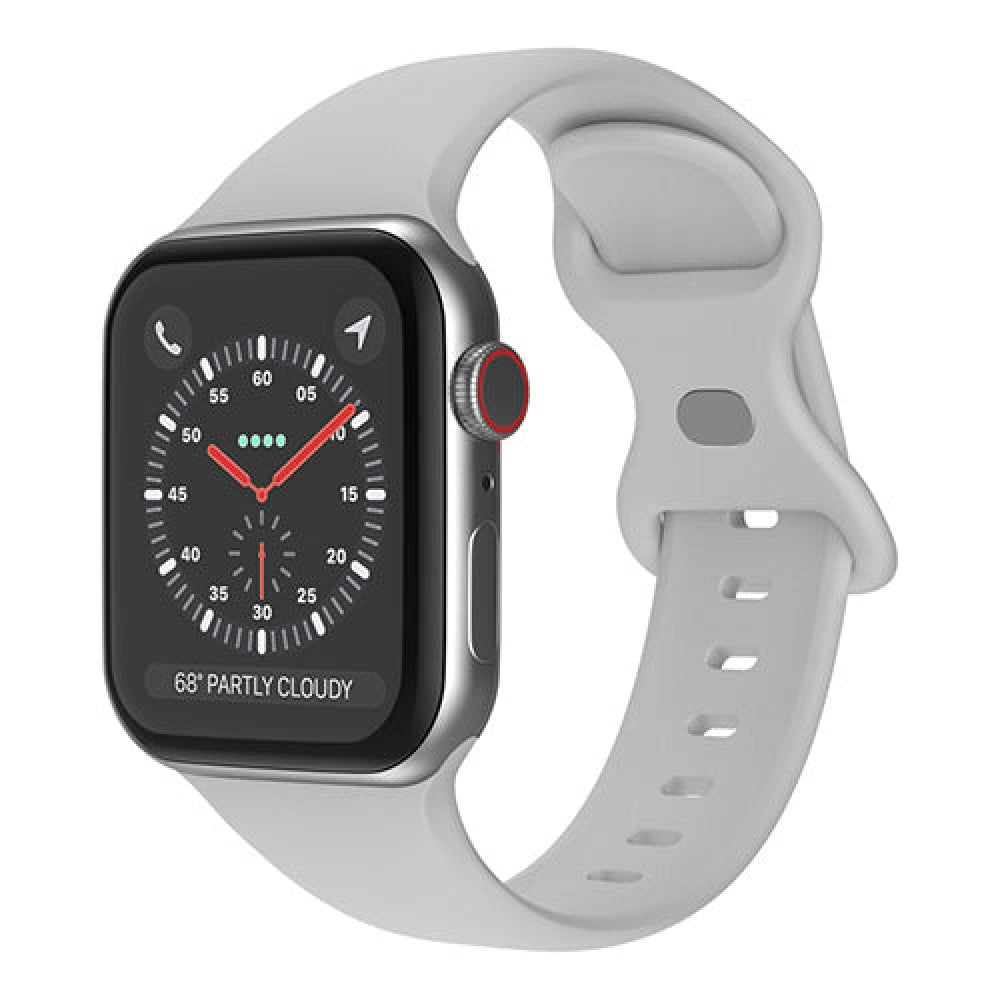 Curea Silicone Flex Loop - Apple Watch 1/2/3/4/5/6/7/8/9/10/11/SE/SE2/SE3 - 38/40/41/42 MM - Gray