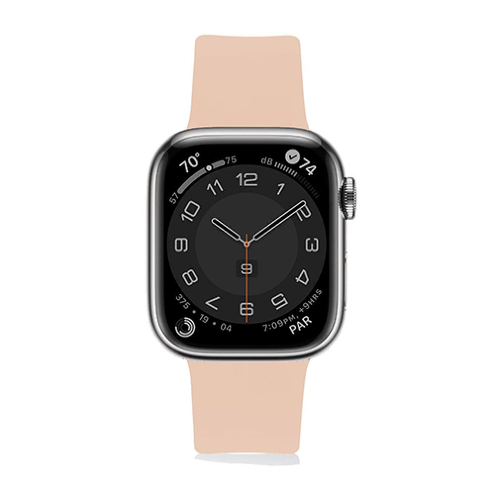Curea Silicone Flex Loop - Apple Watch 1/2/3/4/5/6/7/8/9/10/11/SE/SE2/SE3 - 38/40/41/42 MM - Pink Sand