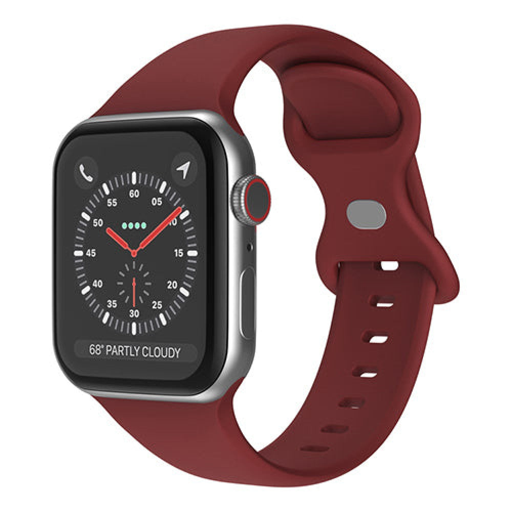 Curea Silicone Flex Loop - Apple Watch 1/2/3/4/5/6/7/8/9/10/11/SE/SE2/SE3 - 38/40/41/42 MM - Wine Red