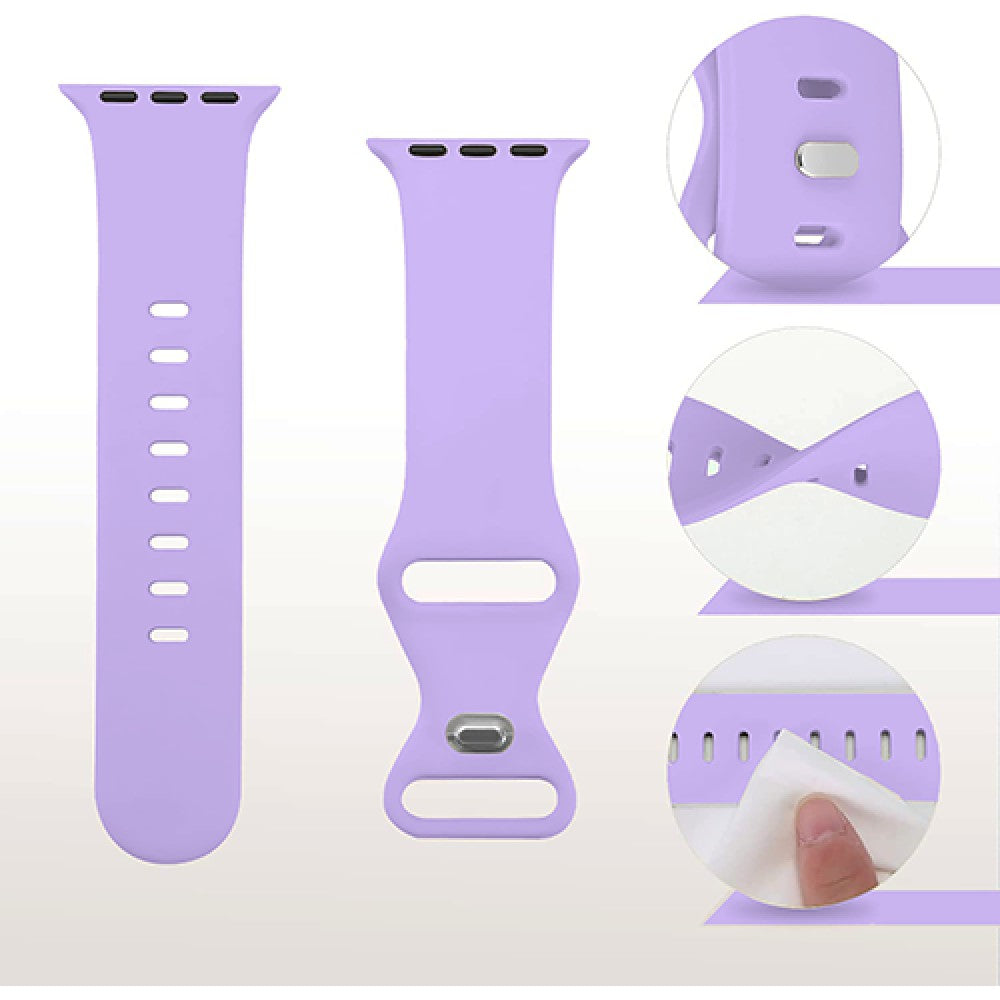 Curea Silicone Flex Loop - Apple Watch 1/2/3/4/5/6/7/8/9/10/11/SE/SE2/SE3/Ultra 1/Ultra 2/Ultra 3 - 42/44/45/46/49 MM - Lillac