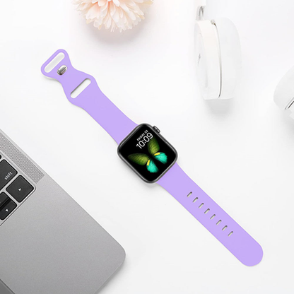 Curea Silicone Flex Loop - Apple Watch 1/2/3/4/5/6/7/8/9/10/11/SE/SE2/SE3/Ultra 1/Ultra 2/Ultra 3 - 42/44/45/46/49 MM - Lillac