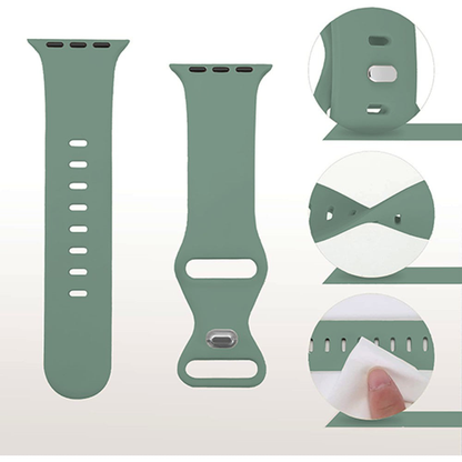 Curea Silicone Flex Loop - Apple Watch 1/2/3/4/5/6/7/8/9/10/11/SE/SE2/SE3/Ultra 1/Ultra 2/Ultra 3 - 42/44/45/46/49 MM - Pine Green