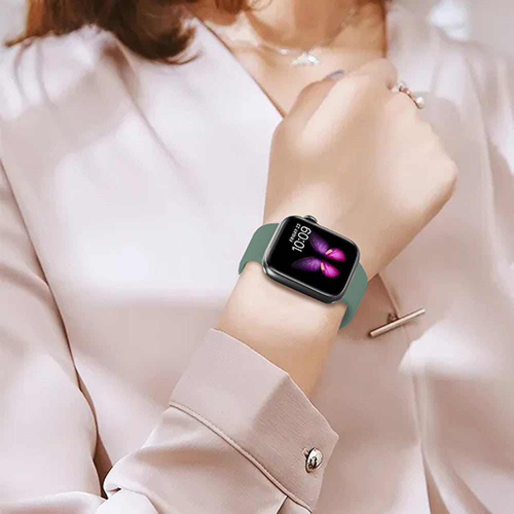 Curea Silicone Flex Loop - Apple Watch 1/2/3/4/5/6/7/8/9/10/11/SE/SE2/SE3/Ultra 1/Ultra 2/Ultra 3 - 42/44/45/46/49 MM - Pine Green