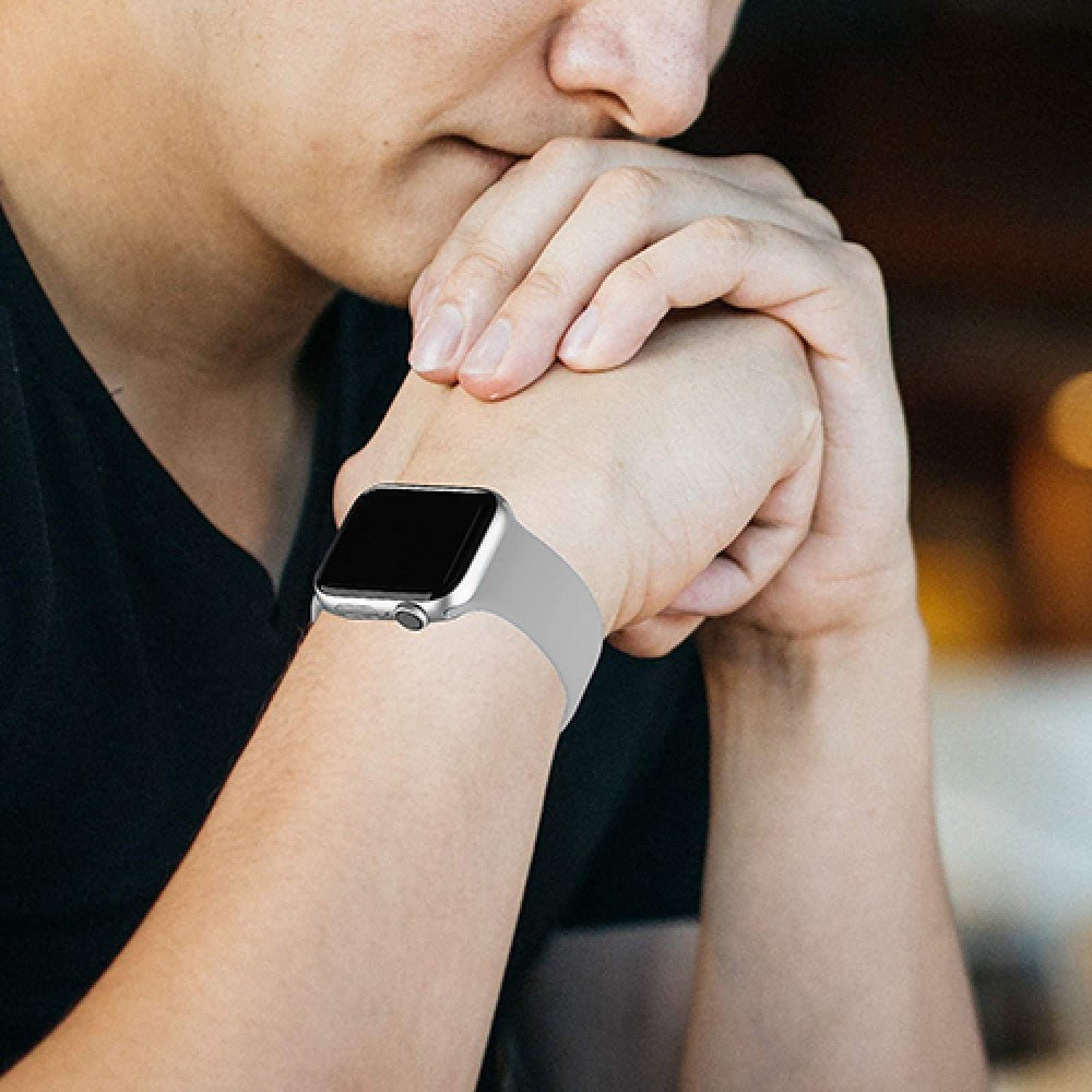 Curea Silicone Flex Loop - Apple Watch 1/2/3/4/5/6/7/8/9/10/11/SE/SE2/SE3/Ultra 1/Ultra 2/Ultra 3 - 42/44/45/46/49 MM - Gray