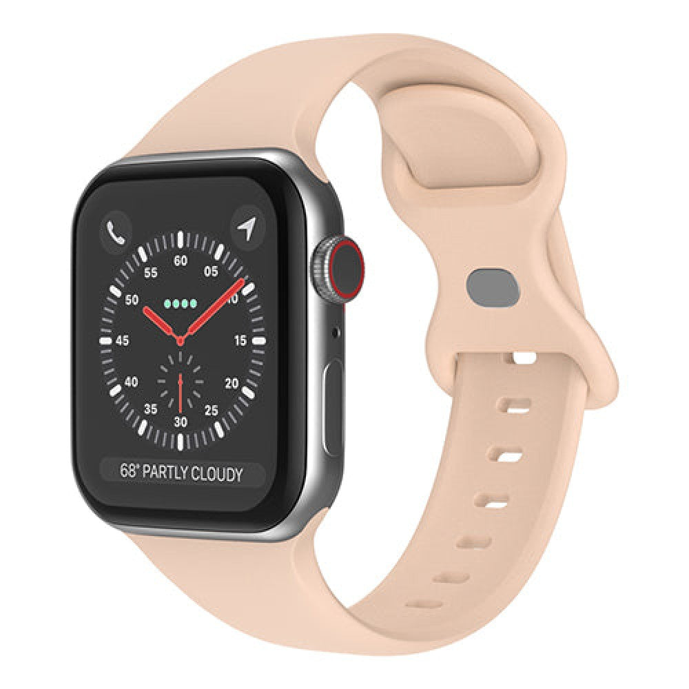 Curea Silicone Flex Loop - Apple Watch 1/2/3/4/5/6/7/8/9/10/11/SE/SE2/SE3/Ultra 1/Ultra 2/Ultra 3 - 42/44/45/46/49 MM - Pink Sand